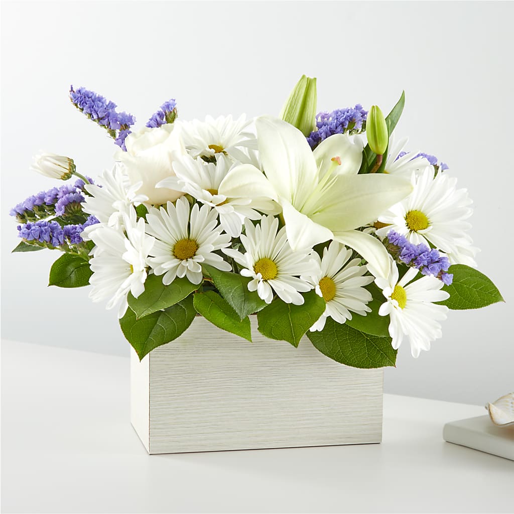 Beyond Blue Box Bouquet – CLARKSON FLOWERS & GIFTS, Mississauga ON