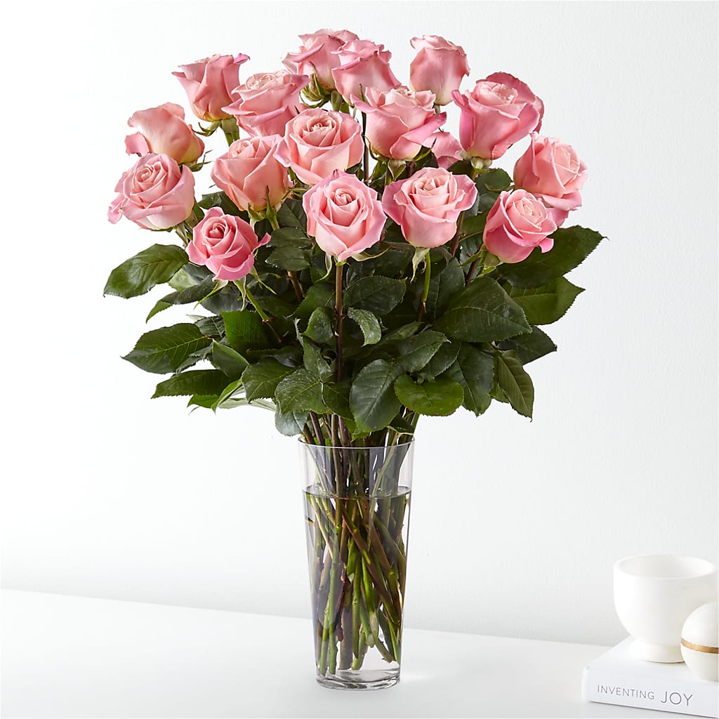 Long Stem Pink Rose Bouquet – CLARKSON FLOWERS & GIFTS, Mississauga ON
