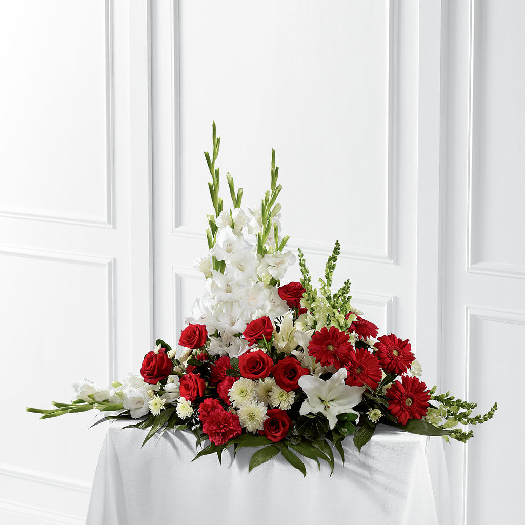 Crimson & White Arrangement – CLARKSON FLOWERS & GIFTS, Mississauga ON