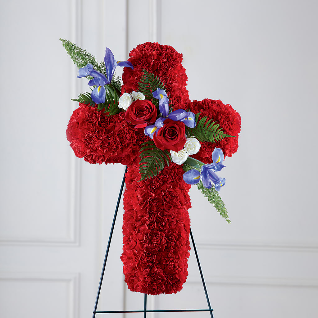 Faithful Hero Floral Cross – CLARKSON FLOWERS & GIFTS, Mississauga ON
