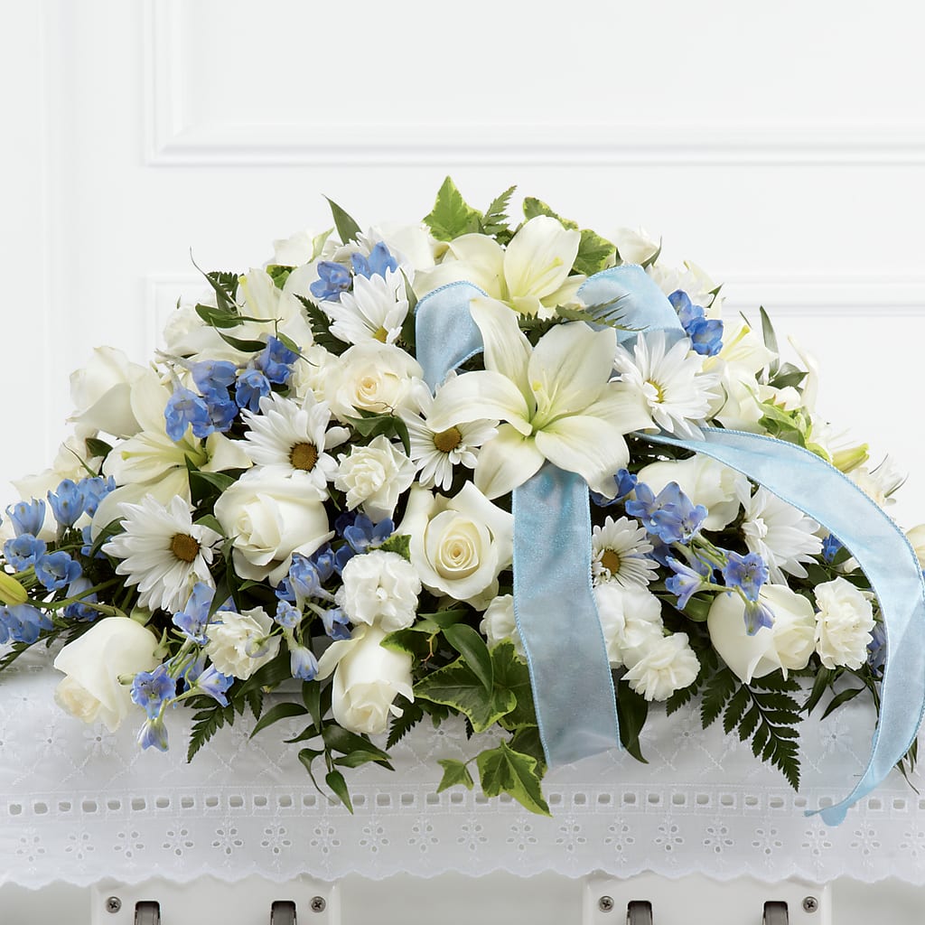 Tender Treasure Casket Spray – CLARKSON FLOWERS & GIFTS, Mississauga ON