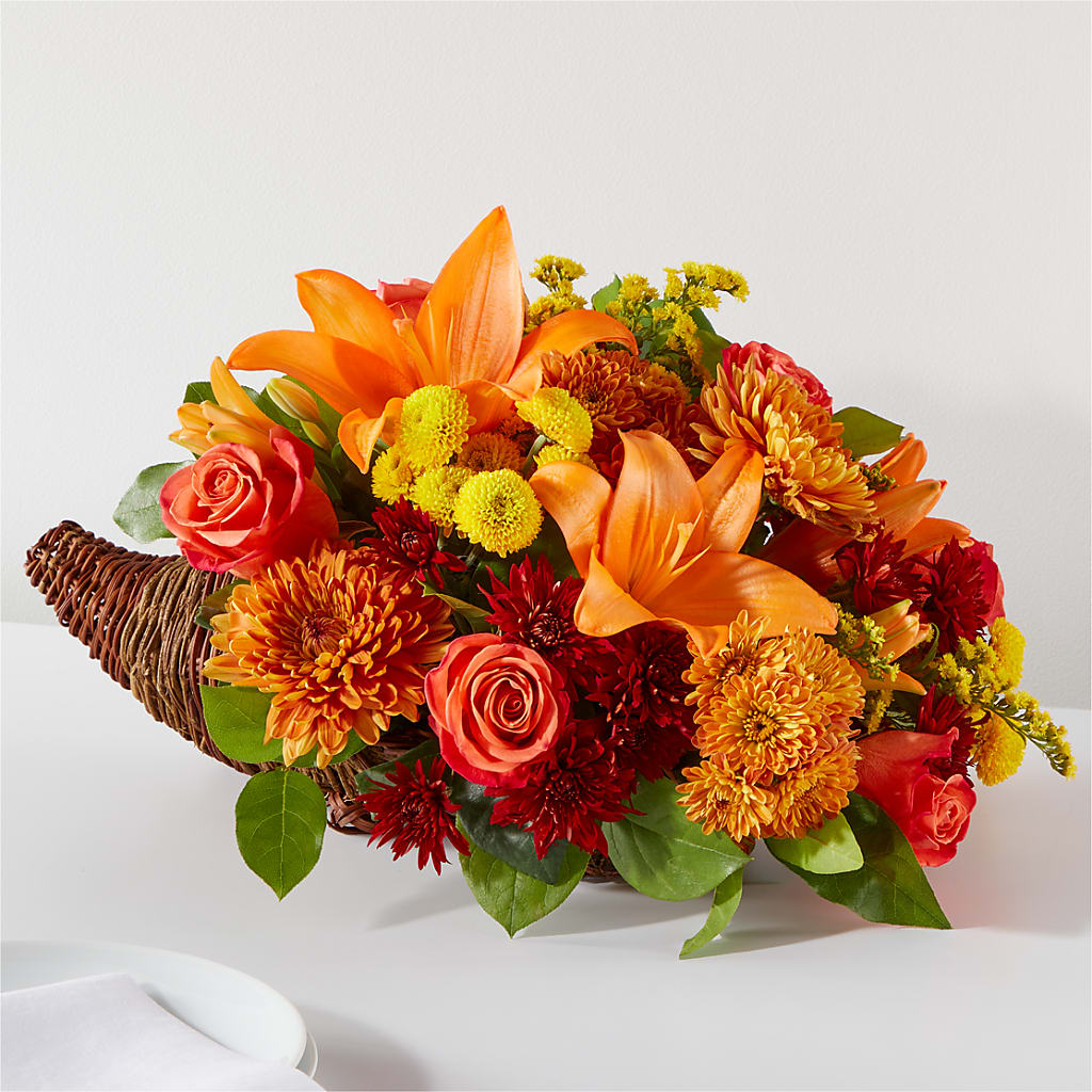 Bouquet of Blessings Cornucopia – CLARKSON FLOWERS & GIFTS, Mississauga ON