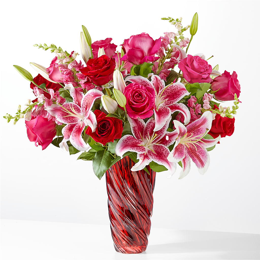 Always You Bouquet with Luxe Swirl Vase – CLARKSON FLOWERS & GIFTS, Mississauga ON