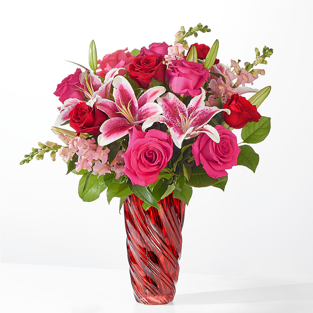 Always You Bouquet with Luxe Swirl Vase – CLARKSON FLOWERS & GIFTS, Mississauga ON