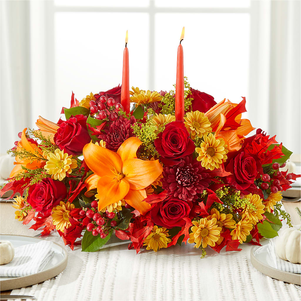 Autumn's Embrace Centerpiece – CLARKSON FLOWERS & GIFTS, Mississauga ON