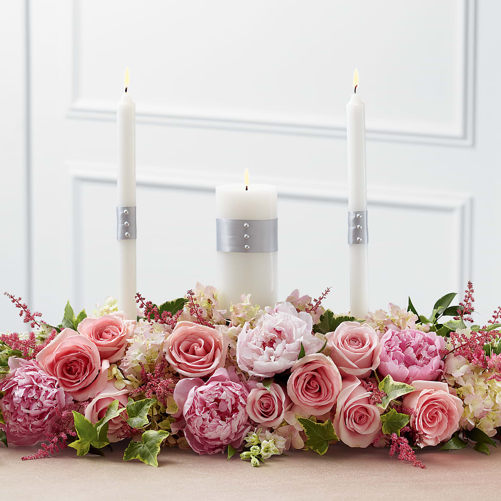 Worldwide Romance Unity Candle Arrangement – CLARKSON FLOWERS & GIFTS, Mississauga ON