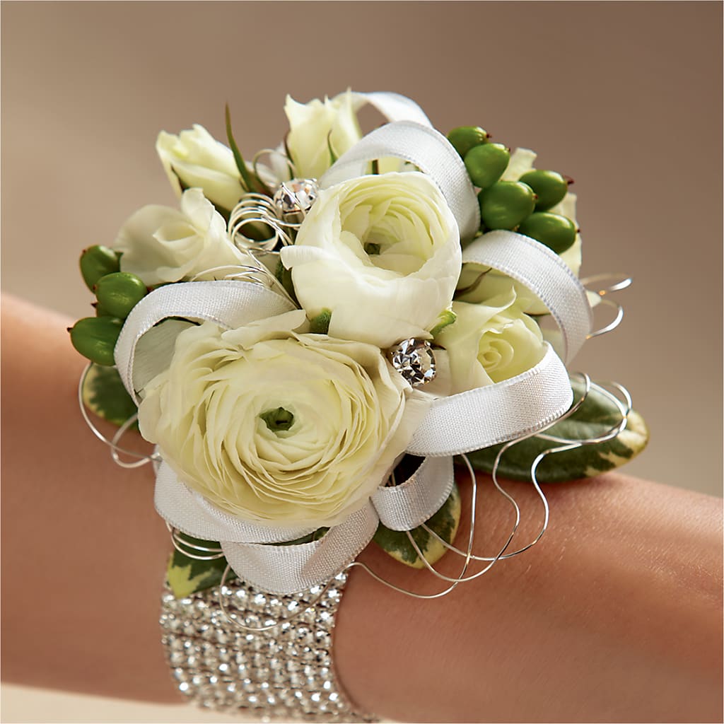 White Wedding Corsage – CLARKSON FLOWERS & GIFTS, Mississauga ON
