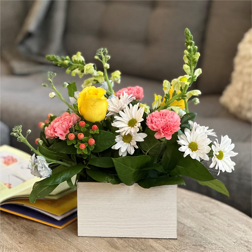 Sun Salutation Box Bouquet – CLARKSON FLOWERS & GIFTS, Mississauga ON