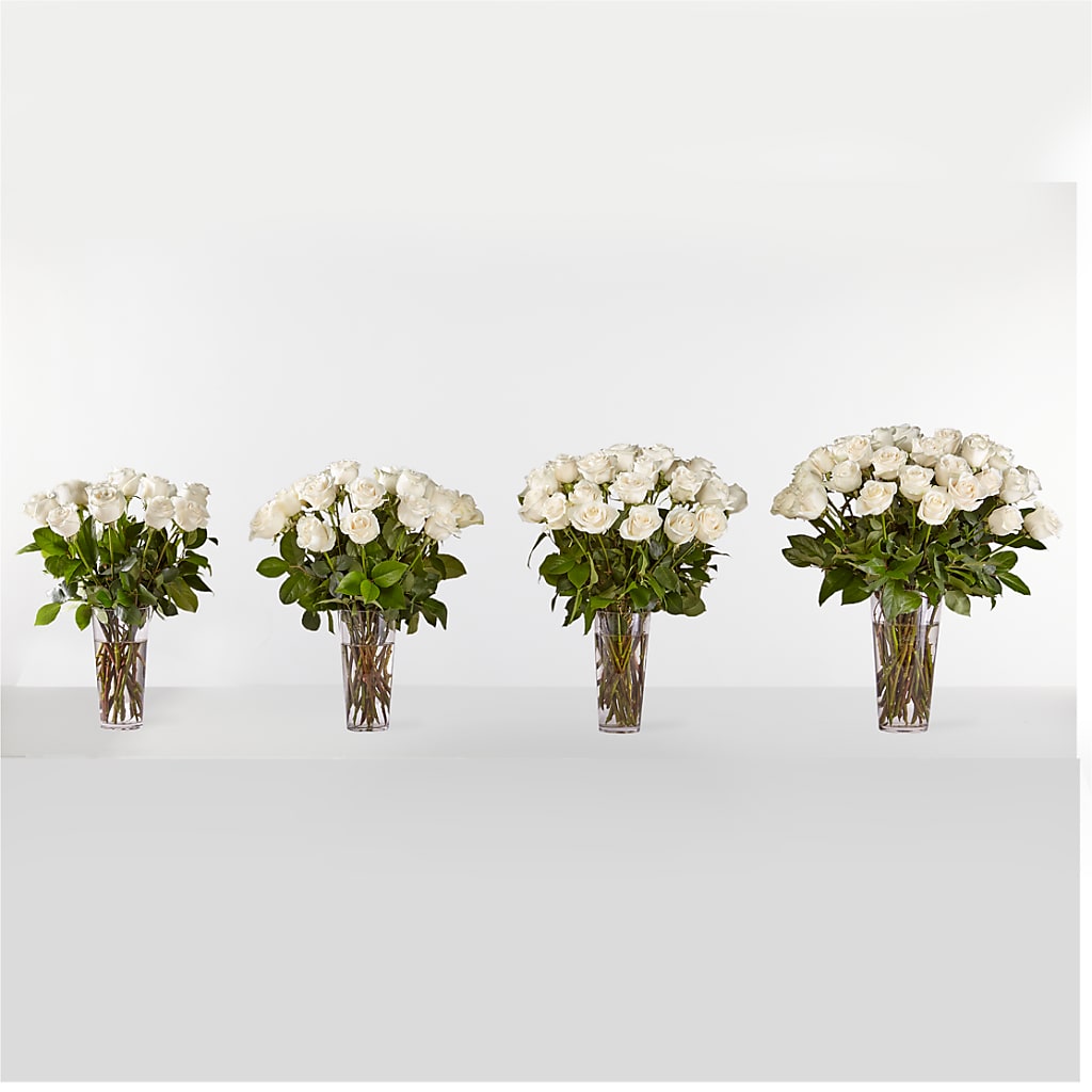 Long Stem White Rose Bouquet – CLARKSON FLOWERS & GIFTS, Mississauga ON