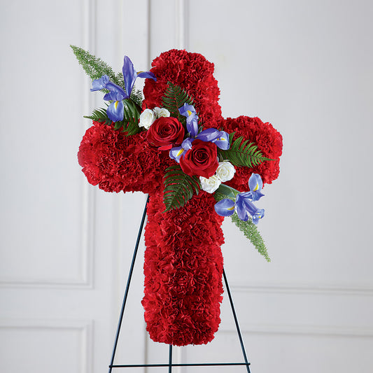 Faithful Hero Floral Cross – CLARKSON FLOWERS & GIFTS, Mississauga ON