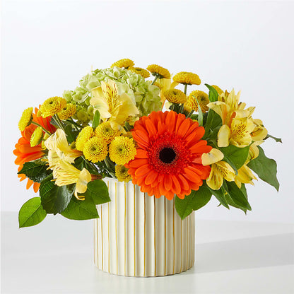 Autumn Sunshine Bouquet with Ivory Vase – CLARKSON FLOWERS & GIFTS, Mississauga ON