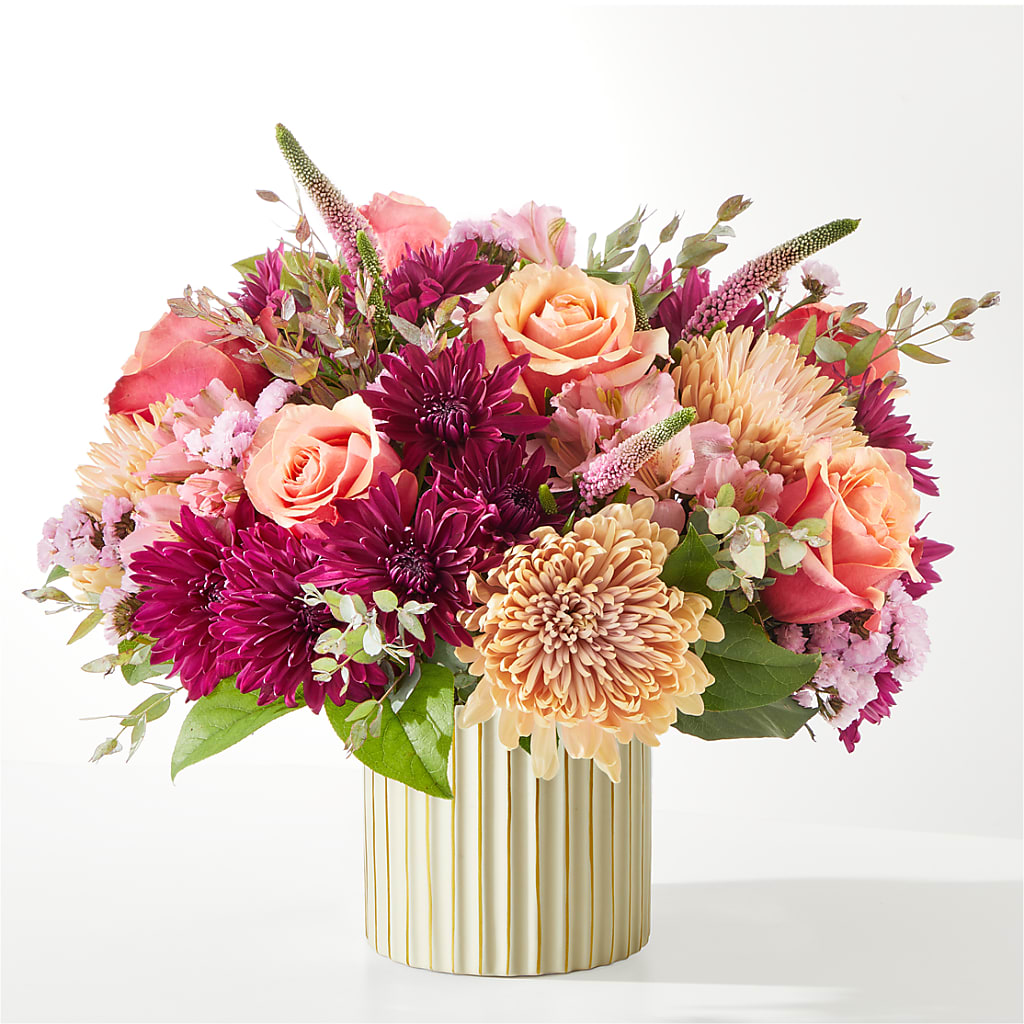 Berry Cobbler Bouquet with Ivory Vase – CLARKSON FLOWERS & GIFTS, Mississauga ON