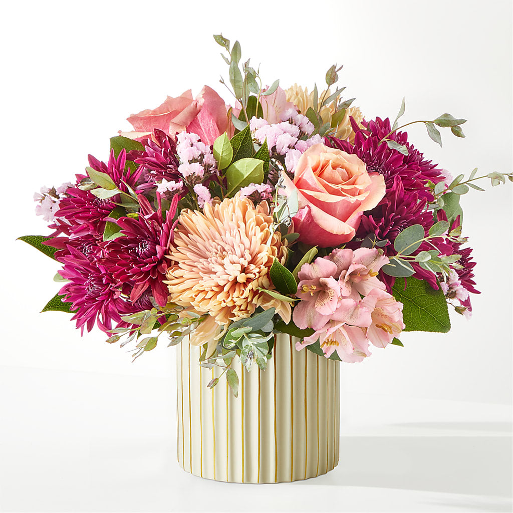 Berry Cobbler Bouquet with Ivory Vase – CLARKSON FLOWERS & GIFTS, Mississauga ON